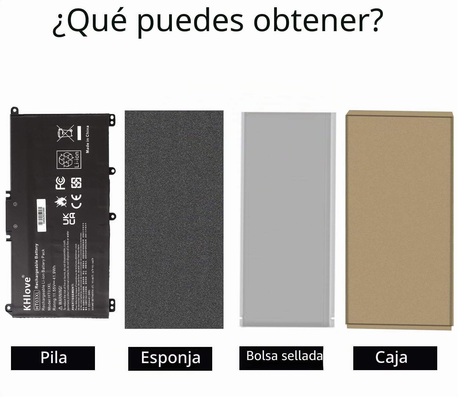 HT03XL L11119-855 Laptop Batería para HP Pavilion 14-CD 14-CE 14-CF 14-CK 14-cm 14Q-CS 14Q-CY 14S-CF 14S-CR 15-CS 15-DA 15-DB 15-DW 15G-DR 17-by 17-CA L11421-542/2C2 HSTNN-LB8M HSTNN-DB8R