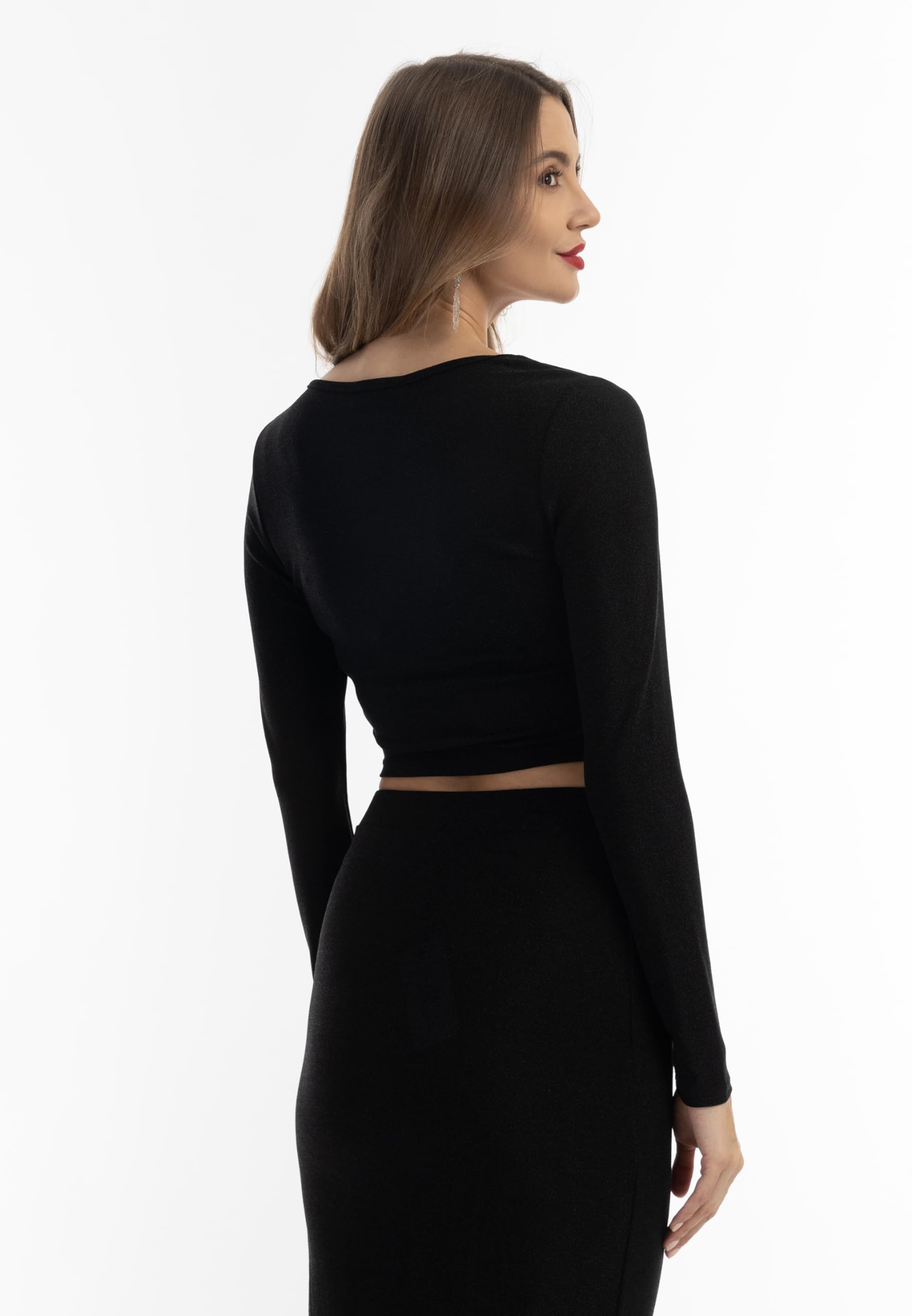 faina Top in Jersey Cropped Donna