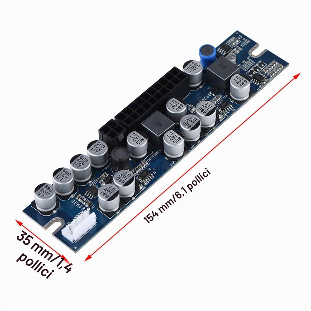 Modulo di alimentazione Bewinner da 300 W per mini-ITX e 1U Alimentatore per PC da 12 V con ingresso da 12 V Modulo di alimentazione da computer da 300 W con cavo da 24 pin/cavo AUX/SATA