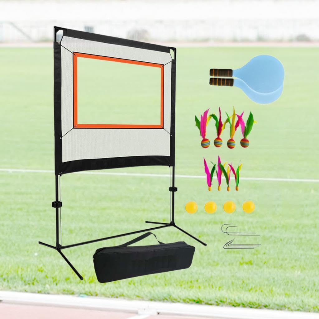 Set di Rete da Badminton Facile da installare con Racchette e volani, Versatile Esperienza di Gioco in Spiaggia e in Giardino, Pratica per Adulti, Set