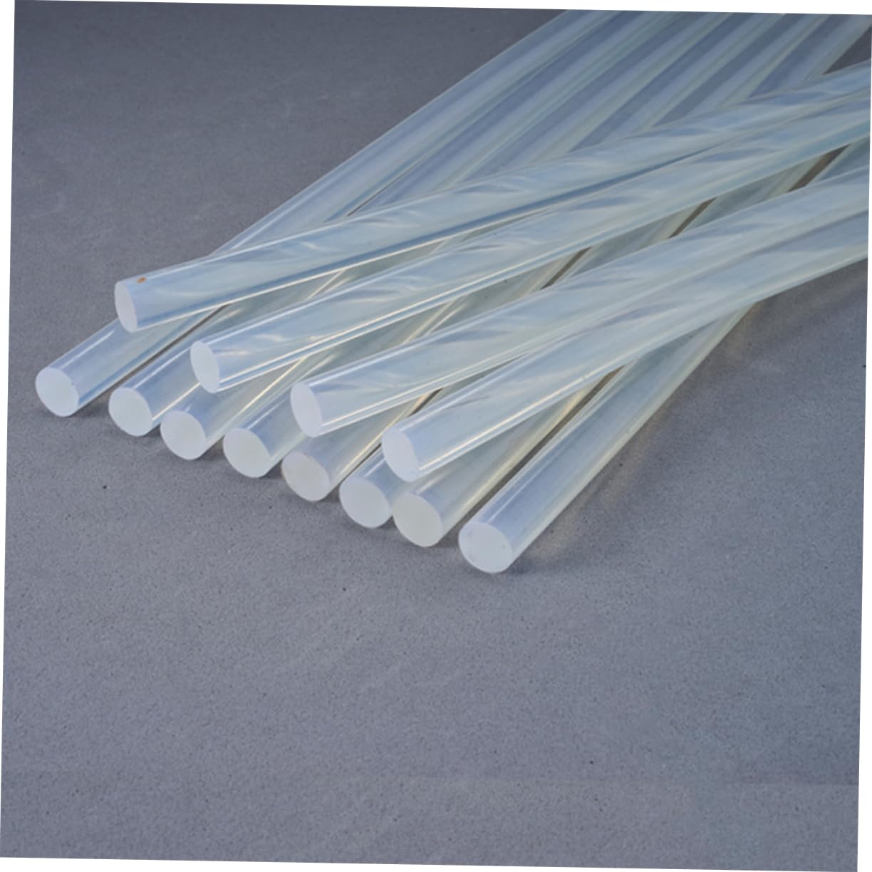 Bastoncini di Colla a Caldo Bianchi Trasparenti 7mm 19 Cm | Resina Termoplastica, Confezione da 100 Pezzi, per Ceramica e Plastica, Ufficio e Scuola