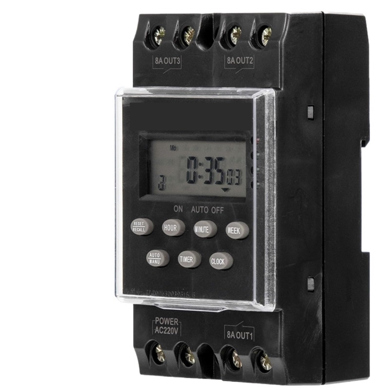 1PCS MT16G-3a Electronic Programmable Time Switch 220VAC 25A 3 Channels Digital Timer Timer Switch Time Relay Din Rail Mount
