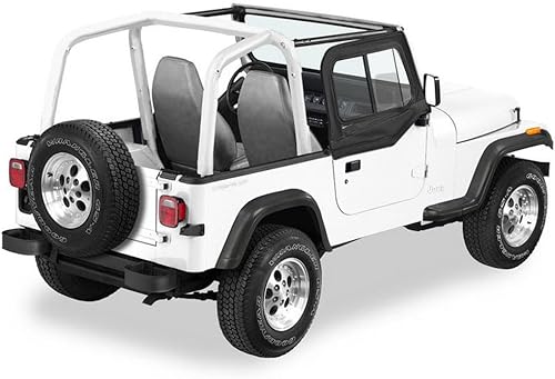 Miniatura 1 de Conjunto de fundas de cuero negro Bestop con ventanilla para puerta de Wrangler TJ, modelos 97-06, Negro diamond