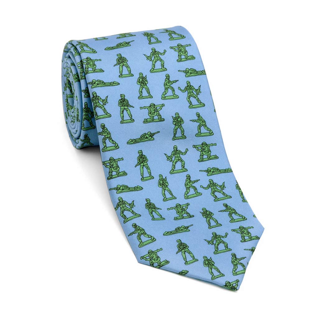 Men's Army Men Tie, Toy Soldiers Silk Necktie, Made in USA