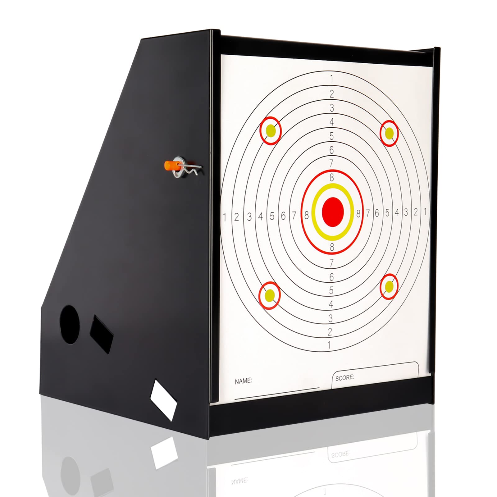 Highwild BB Trap Target (Airgun Only) with 10pcs 7" X 9" Paper Targets and 2 Spinner Targets