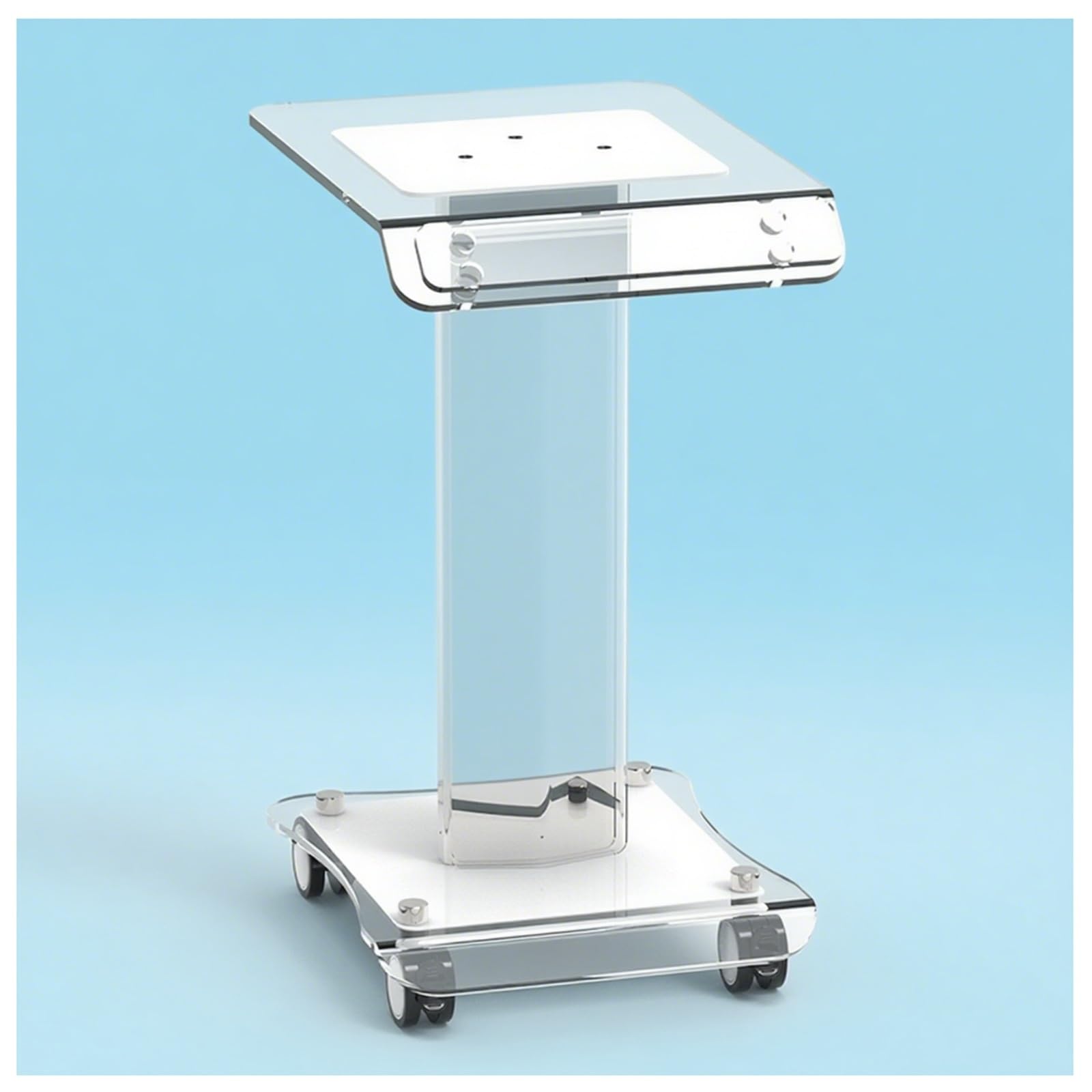 Carrello Estetico Acrilico Carrello Mobile in Alluminio Spazzolato con Cassetta Portaoggetti/Senza Cassetta Disponibile Carrello Portaoggetti Adatto for Strumenti Fino(Carts)
