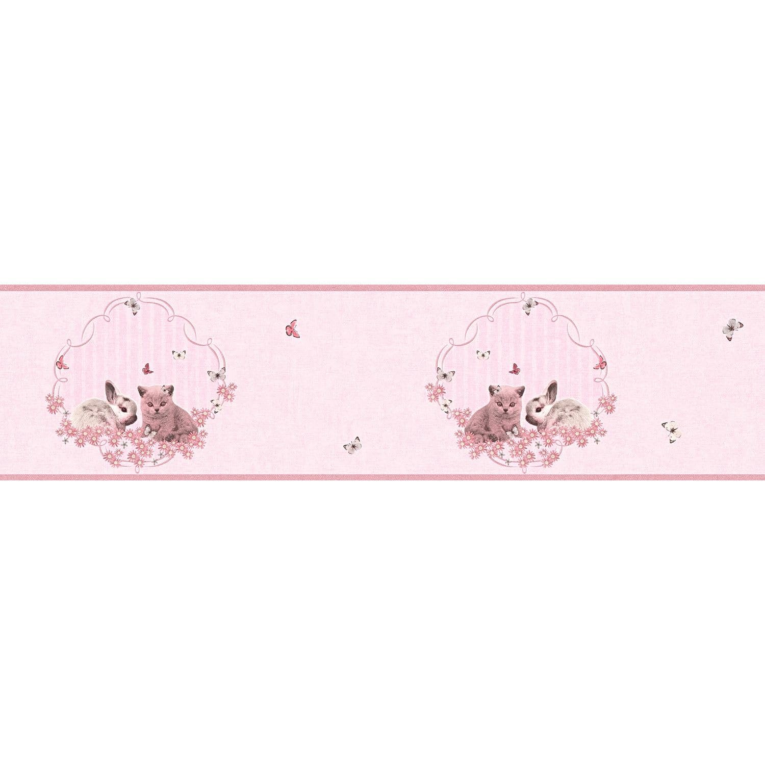 Papier peint rose-vif bronze Profhome frise murale enfant 355671-GU