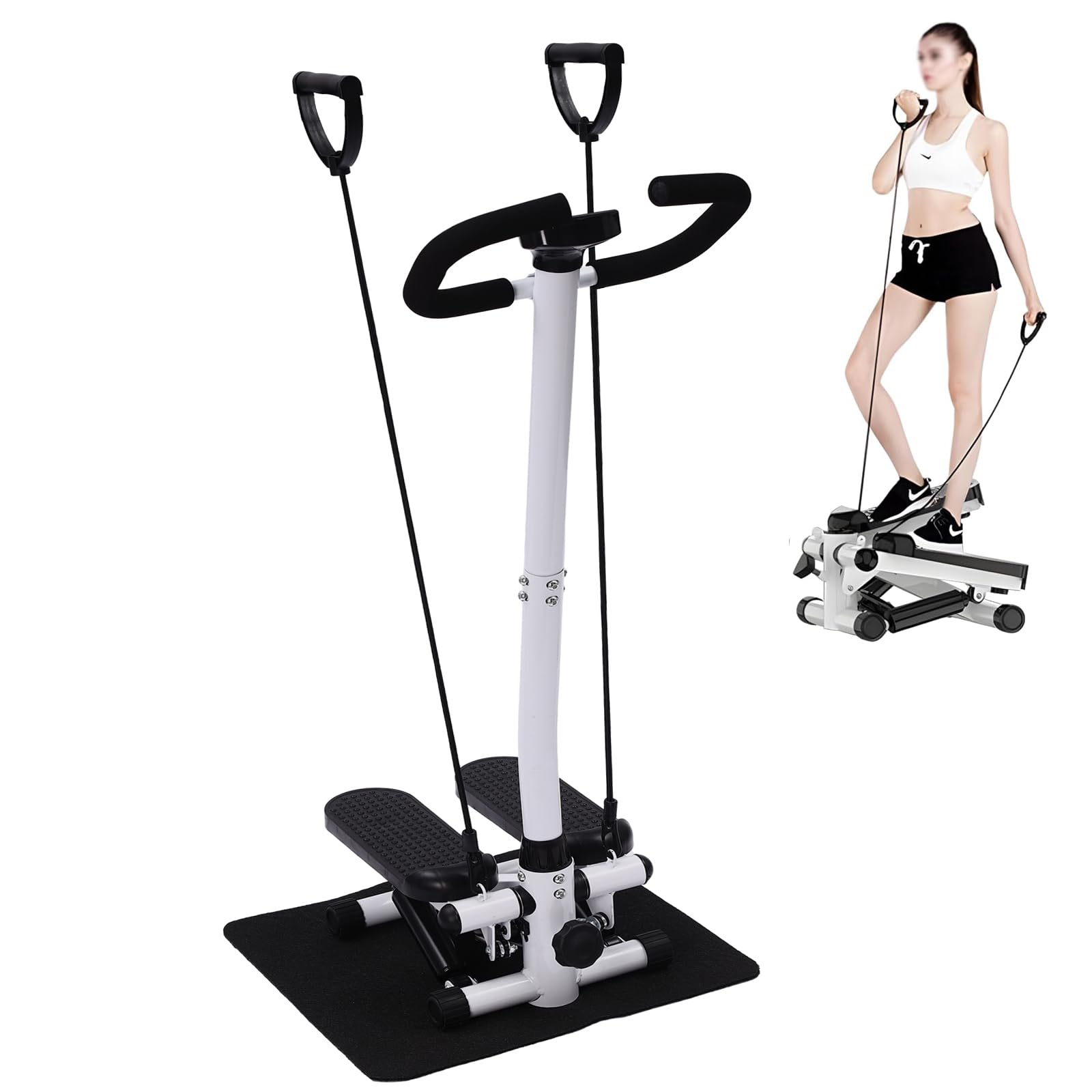 2 w 1 Swing Side Stepper z ekranem LCD i uchwytem, 150 kg do domu, piękny , smukłe ramiona, piękna talia