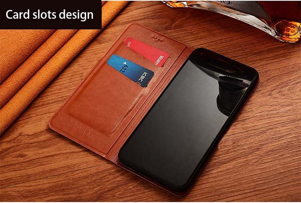 Magnetyczne etui na telefon z klapką z 2 przegródkami na karty, do Apple iPhone 13 Pro Max (2021) 6,7-calowe skórzane etui folio z teksturą strusia [podpórka] (kolor: kawowy)
