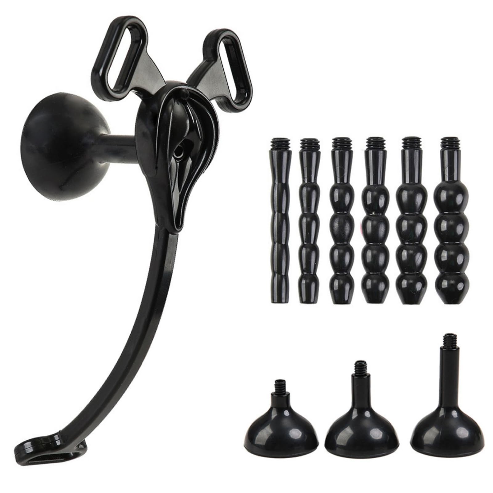 Conjunto ligero de jaula protectora para travestismo masculino con 1 cintura elástica de tres vías y múltiples accesorios-ESRZ4901 (Negro)