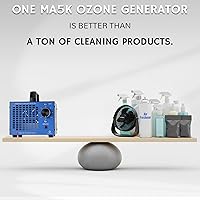 Vista 3 de Airthereal MA5K - Generador de ozono para el hogar, eliminador de olores ionizador de aire de ozono con temporizador de 120 minutos, diseño ligero