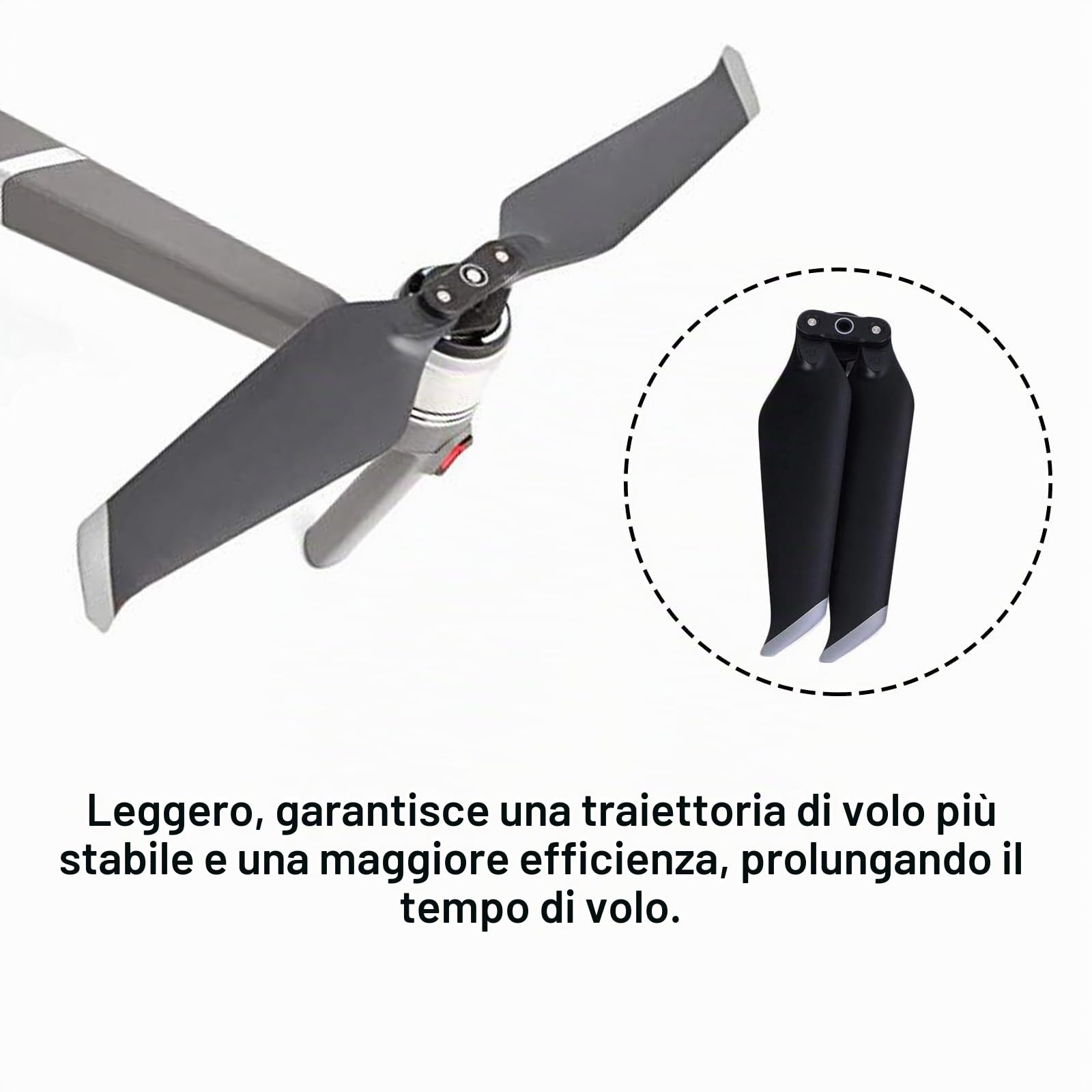 Set di 4 paia di eliche di ricambio per drone RC per DJI Mavic 2 Zoom/Mavic 2 Pro, bordo grigio, accessori silenziosi compatibili con DJI Mavic 2 Zoom/Mavic 2 Pro