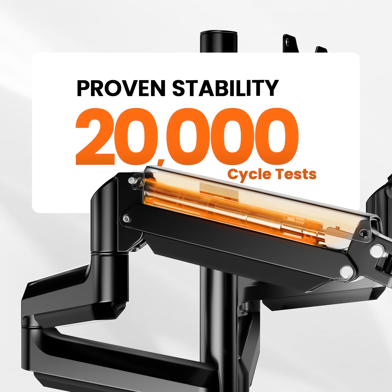 ErGear Support triple écran, ressort à gaz pour écrans de 13 à 27" jusqu'à 8 kg, bras robuste triple avec pivotant, inclinaison, rotation, VESA max 100 x 100 mm, noir