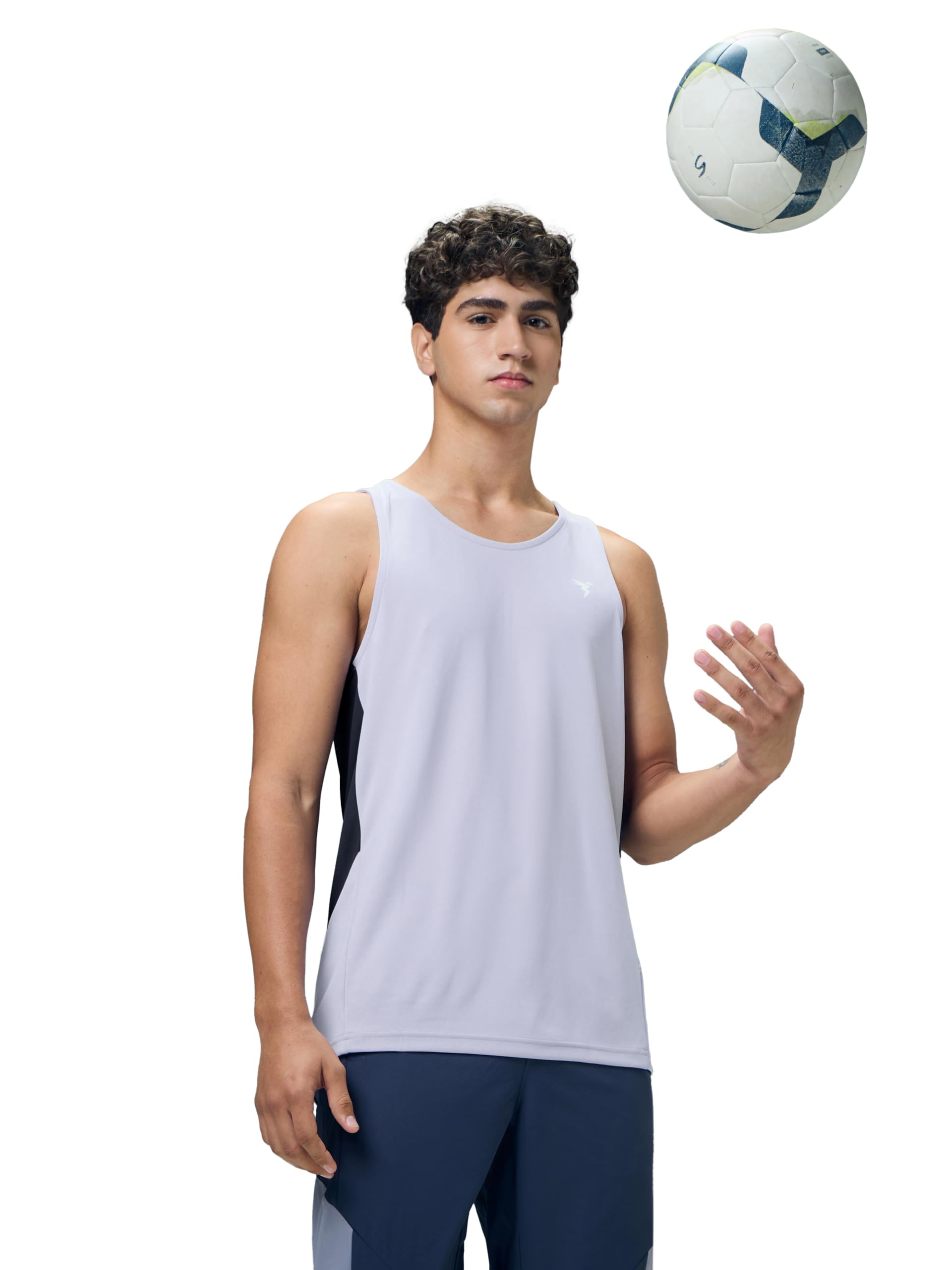 technosport Mens Slim Fit Solid Scoop Neck Gym Vest with Technocool+ for Running, Gym & Sports-picture-14