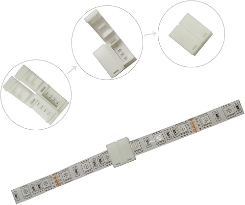Miniatura 2 de Paquete de 10 conectores adaptadores sin soldar para tira de luces led impermeable de un sólo color