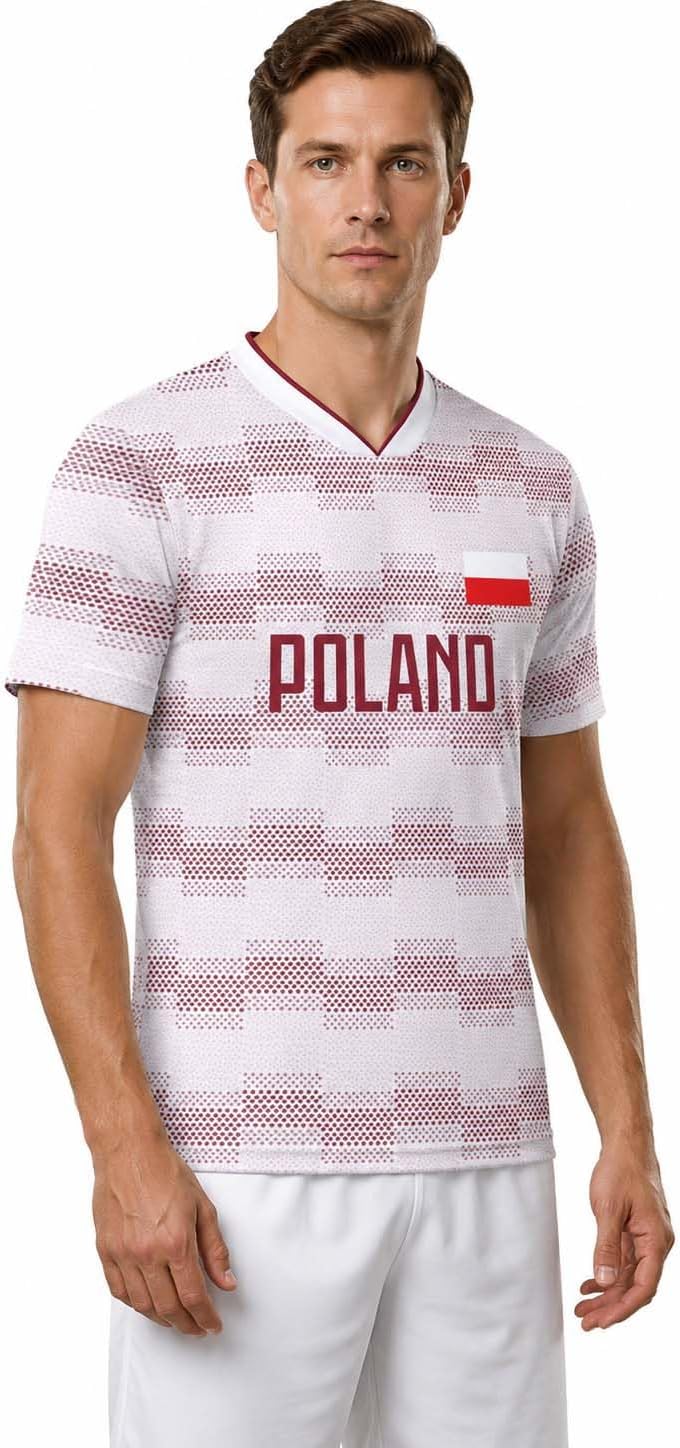 Men's Soccer Jersey 2026 Breathable Short Sleeve Football Shirt Flag Style Lightweight Sports Top for Game Day S-3XL
