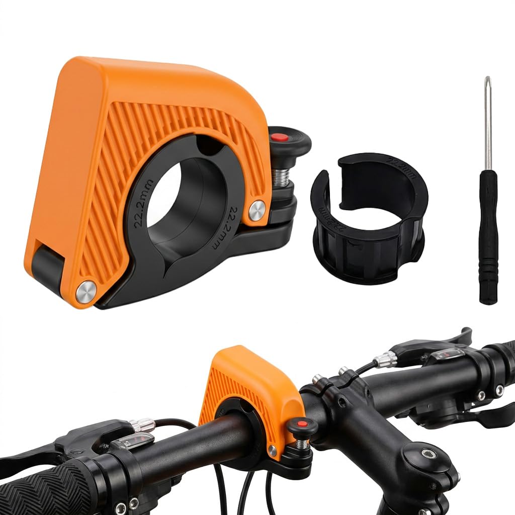 Premium Bike Bell for Adults and Kids, 110dB Loud Crisp Sound Bicycle Bell, Aluminum Alloy Waterproof Cycle Bell Fits 22.2-31.8 mm Handlebars for Road Mountain Bikes Scooter MTB BMX