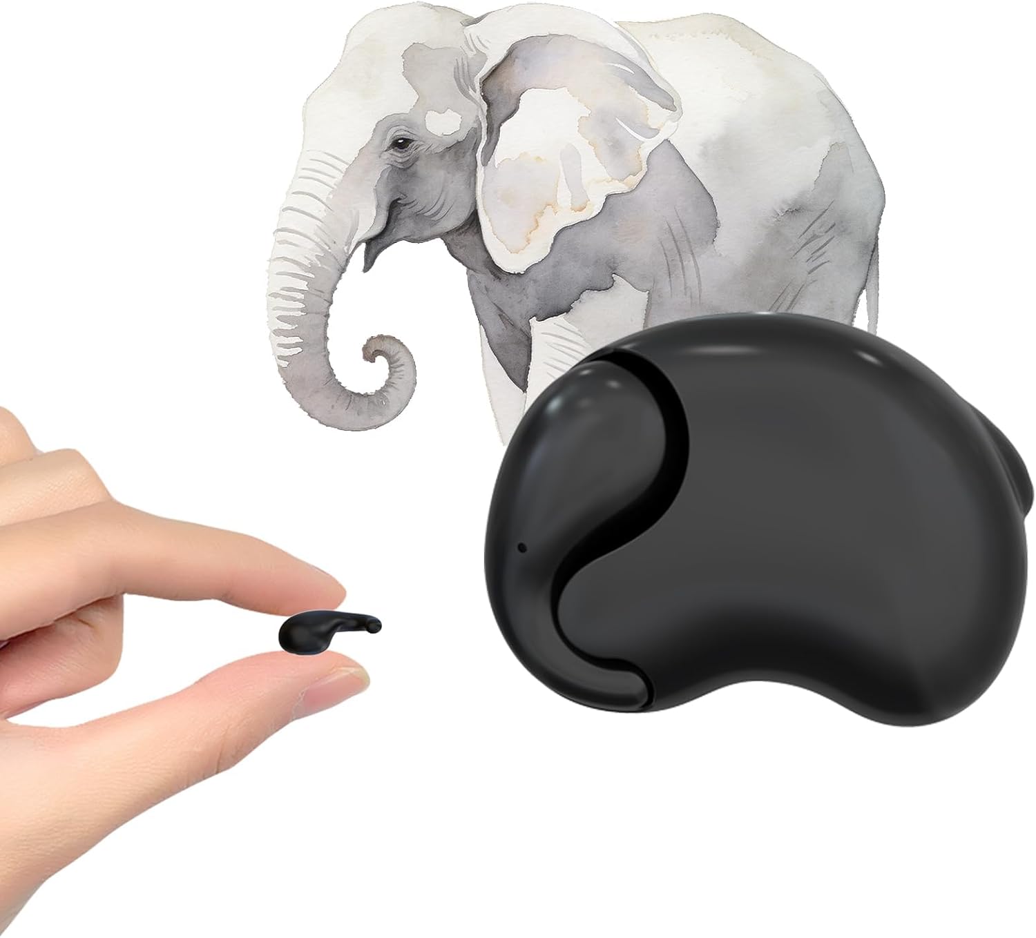 Xmenha Extra Small Mini Invisible Earbuds Wireless Bluetooth Small Invisible Ear Buds Smallest Headphones Tiny Micro Discreet Hidden Earbuds for Work Side Sleeper