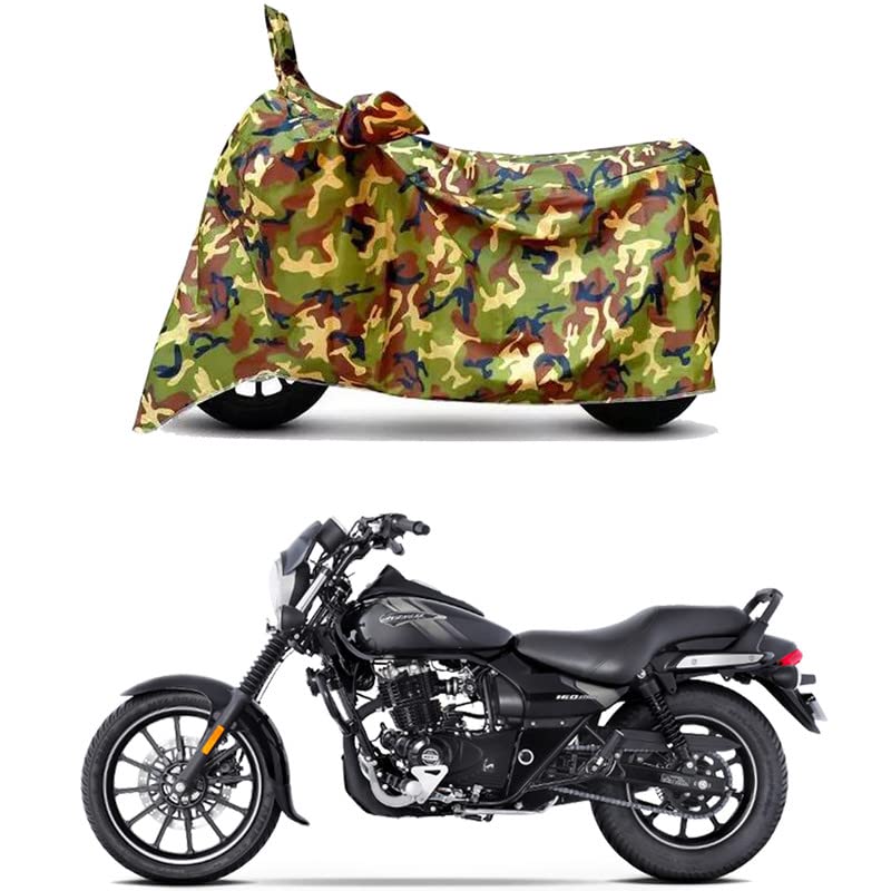 Image of Waterproof 100% PVC Coated Bike Scooty Two Wheeler Body Cover Compatible for Bajaj Avenger Street 160 /UV-Rays /Heat Protection /Birds Dropping /Scratchproof /Dust Proof /All [6X6 Jungle Print]