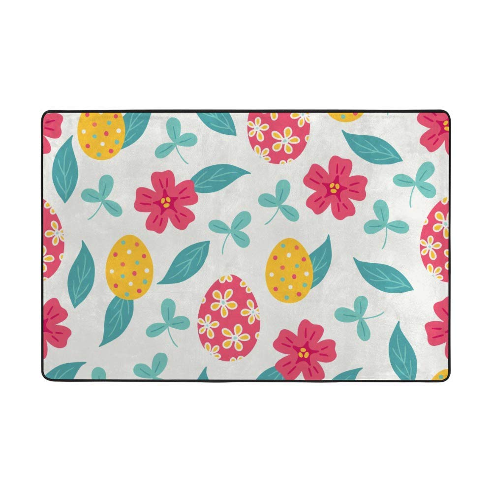Tapis super doux velours épais 160x121 cm salon à motif floral coloré
