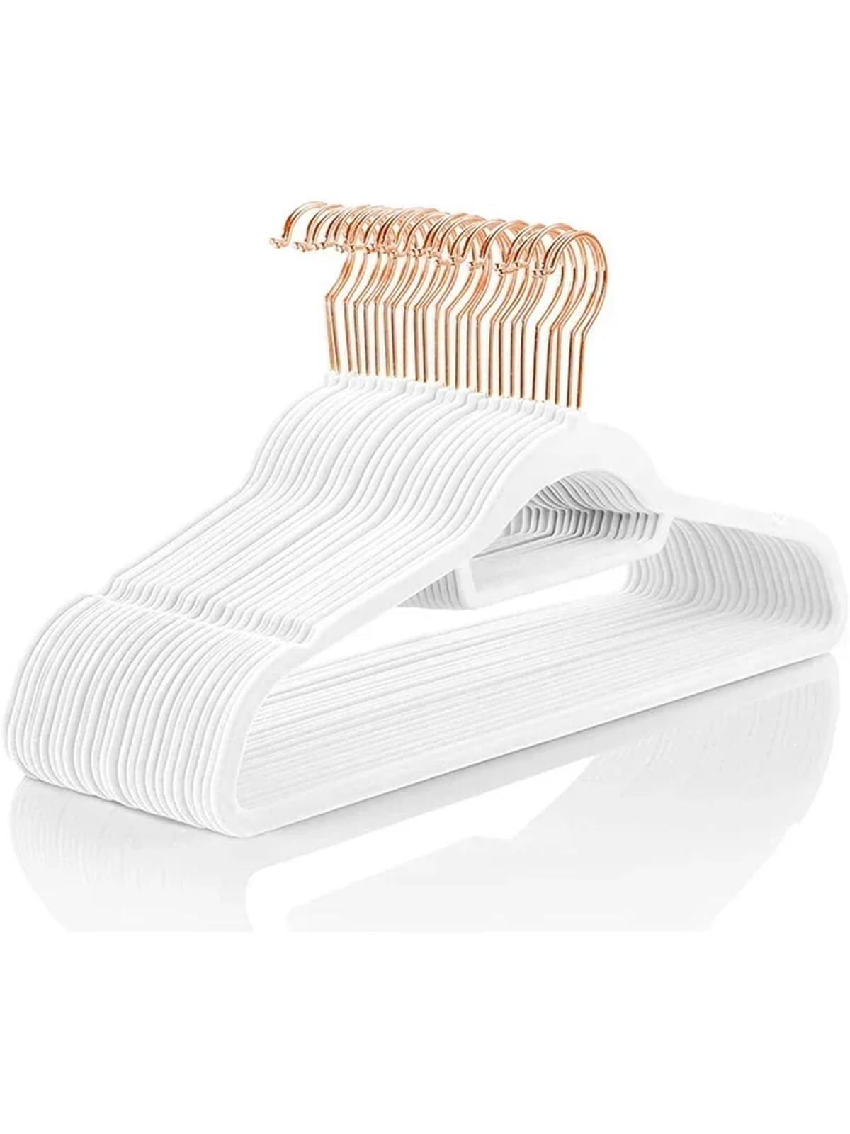 Velvet Hangers Anti-slip Flocking Hanger Velvet Adult Clothes Rack Non-marking Plastic Wardrobe Store Storag(A05-45cm)