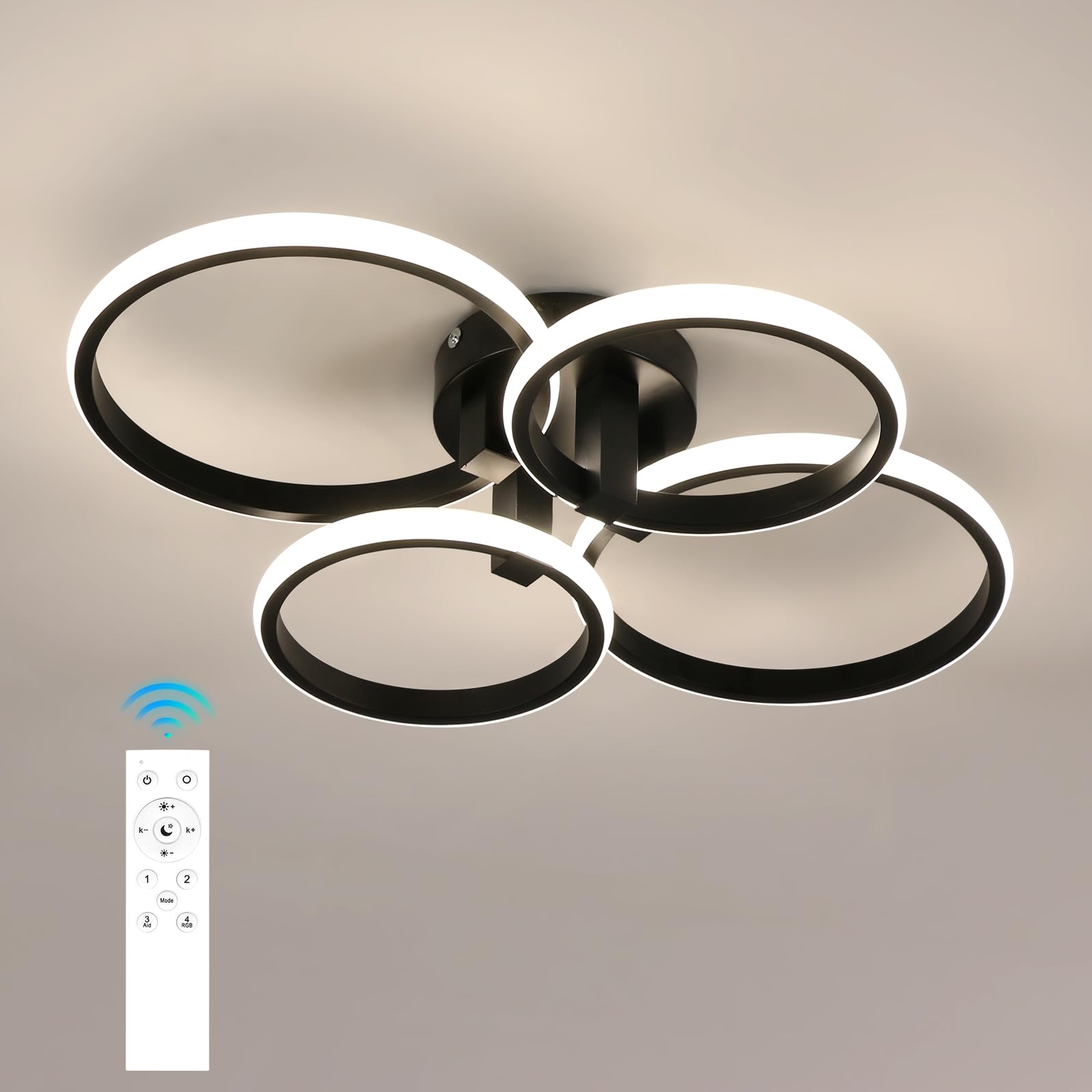 DELIPOP LED Ceiling Lights 76W 8550LM, Modern Dimmable Ceiling Light with Remote Control