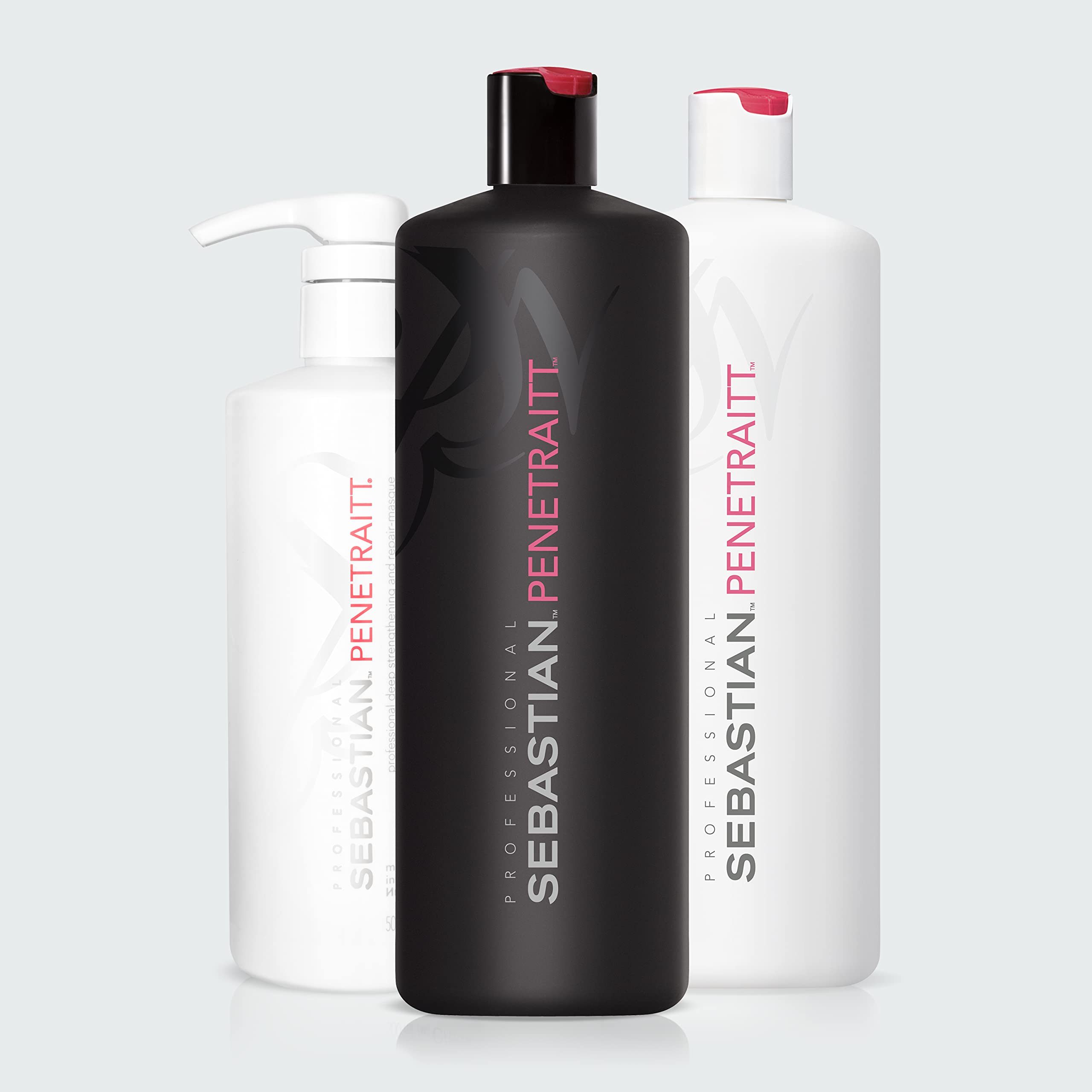 Sebastian Professional Penetraitt Shampoo, Shampoo Ristrutturante, Rinforza e Ripara, per Capelli Danneggiati, Sfruttati e Trattati, Capelli Forti e Morbidi come la Seta, 1000ml