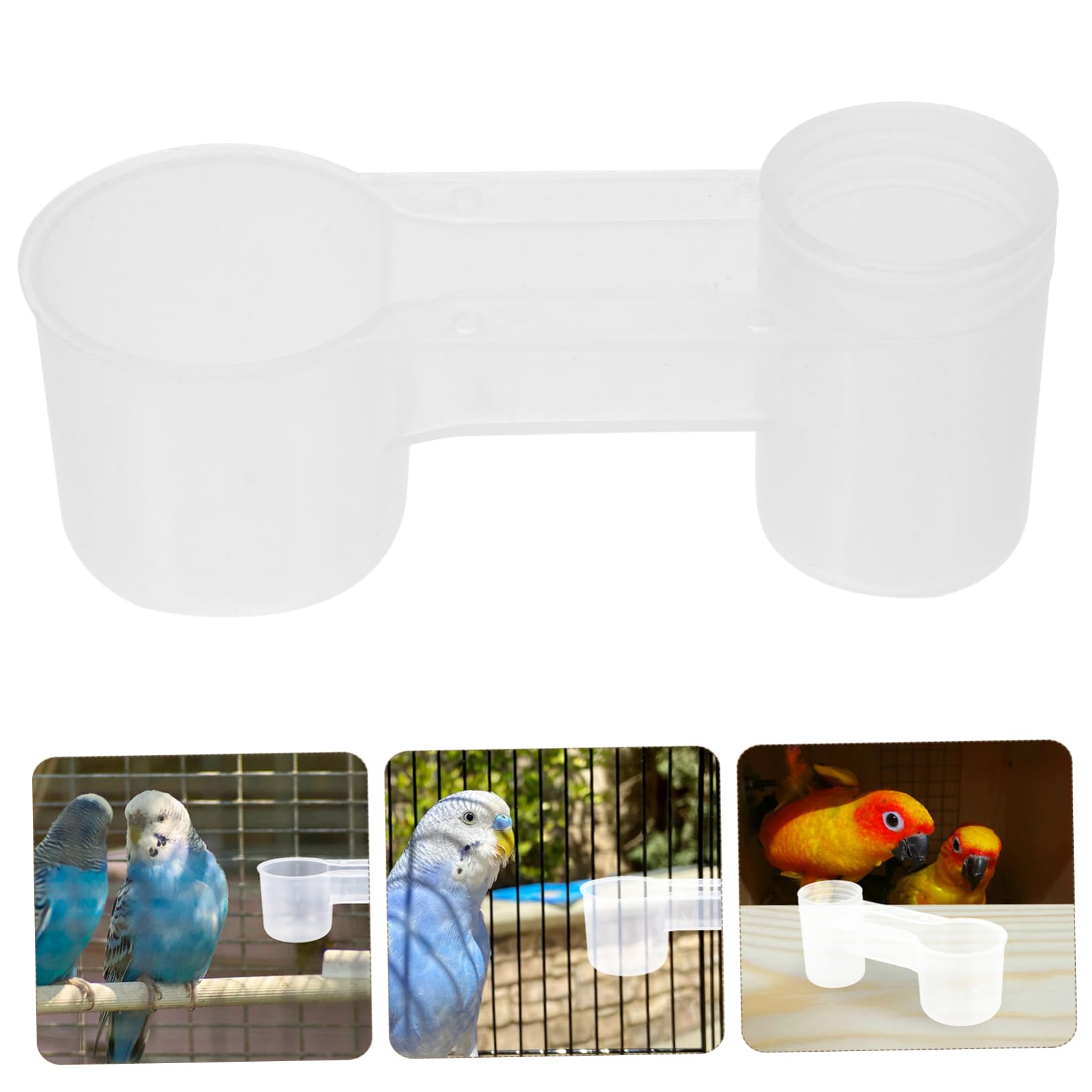 Hemobllo Bevitore per Piccioni e Uccelli Doppia Uscita in Plastica Bianca, Facile da Pulire e Resistente, per Zoo e Negozi di Animali, Confezione da 10 Pezzi