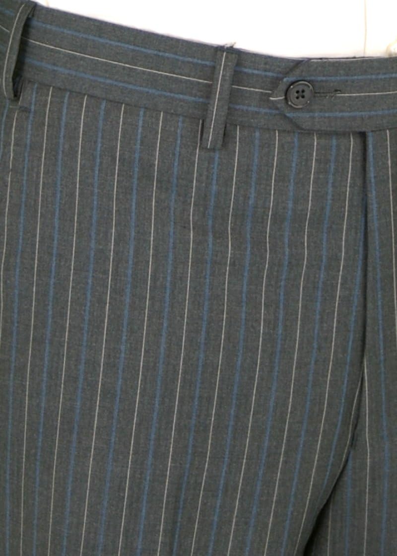 Salvatore Exte Men's Two Button 2 Piece Suit Jacket Flat Front Pants Striped