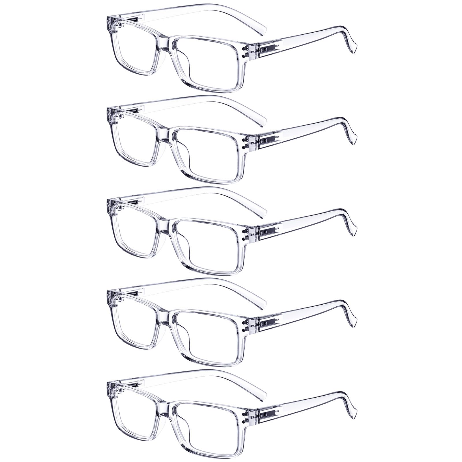 Eyekepper Vintage Reading Glasses for Men - 5 Pack Spring Hinges Classic Readers