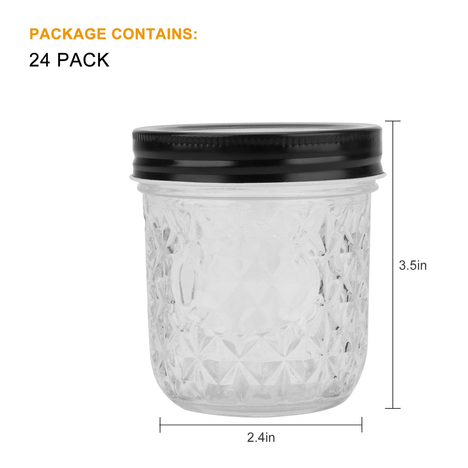 Mason Jars,QAPPDA Glass Jars With Lids 8 oz,Small Canning Jars