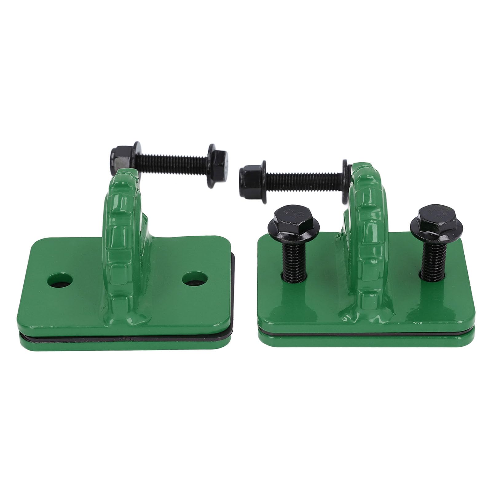 2er-Set Traktor-Eimerhaken-Set, 3/8 Zoll Legierter Stahl der Güteklasse 70, 7500 Lbs, Anschraubbarer Haken für Wohnmobil-UTV 15000 Lbs, Sicher mit 10,9-Bolzen, für (Grün)