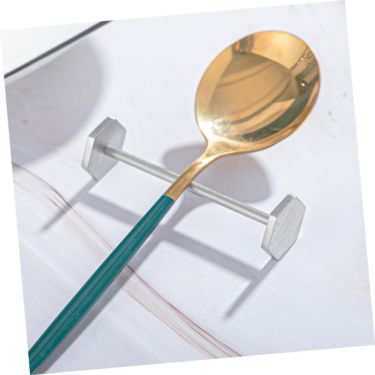 GRIRIW 2pcs Stainless Steel Chopstick Holder Cutlery Rest Desktop Spoon Holder Desktop Decorative Fork Rest Utensil Stand Funny Chopstick Rest Chopsticks Holder Chopsticks Stand Silver