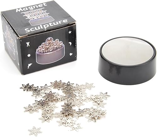 Miniatura 6 de PowerTRC Escultura magnética de escritorio de juguete (copos de nieve)  Mini decoración artística magnética para escritorio  Divertido regalo de