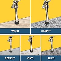 Vista 6 de Tope de puerta de un solo toque, sujeta-puertas, topes de puerta resistentes, para la parte inferior de la puerta, con puntas de goma de altura