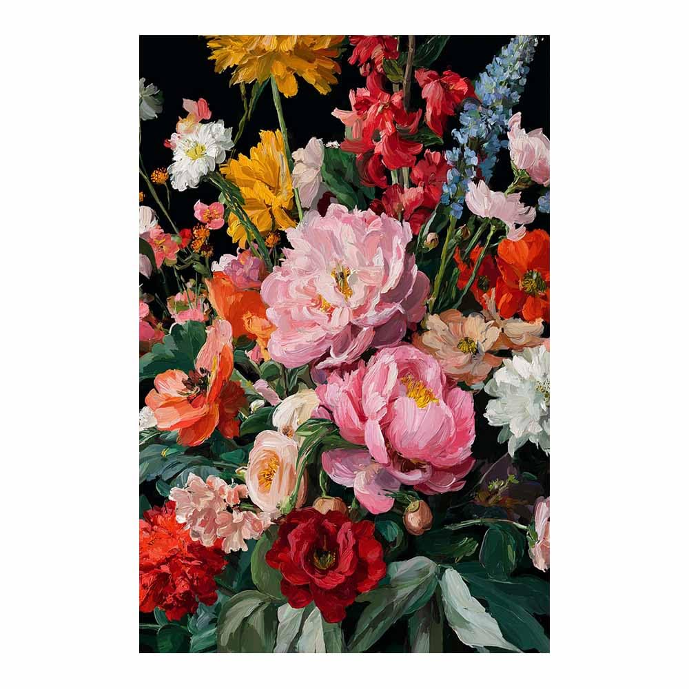 Xeniou Multicolor Flowers Canvas Colorful Flower Painting Canvas Wall Art, For Bathroom Living Room Bedroom Office Kitchen(Multicolor)-80X120cm Unframed
