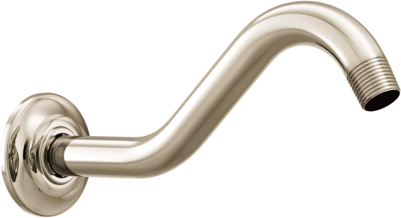 Moen 177171NL Belfield Shower Arm and Flange, Polished Nickel