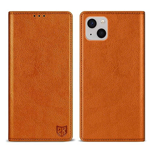Image of ZZXX for iPhone 13 Mini Wallet Case Strong Magnetic 5.4 inch,Brown