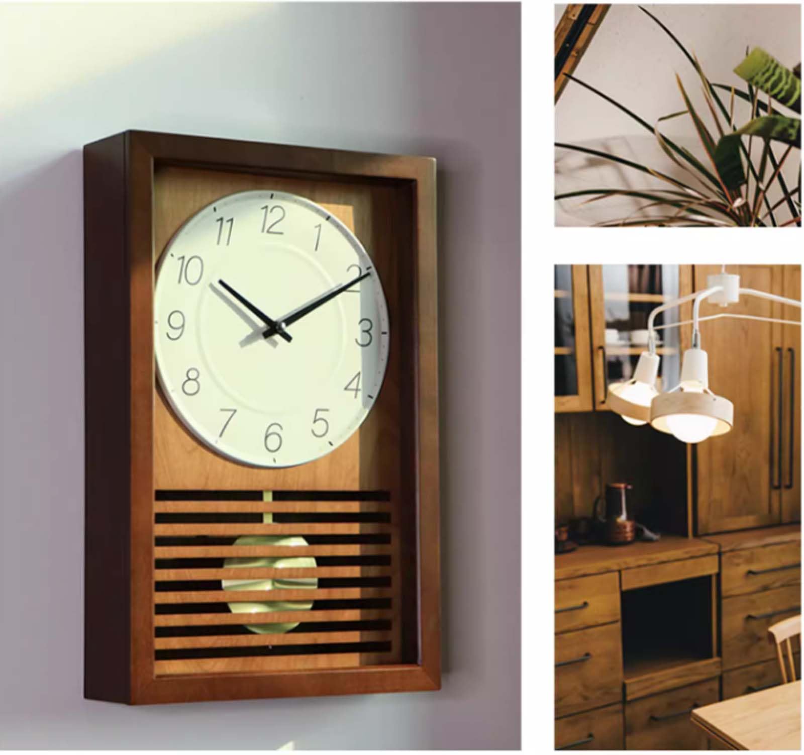 Reloj Moderno Silencioso A Pilas, Estilo Retro, Diseño Rectangular, Fácil De Leer, Ideal para La Decoración De La Sala De Estar, El Dormitorio, El Hogar Y La Cocina.