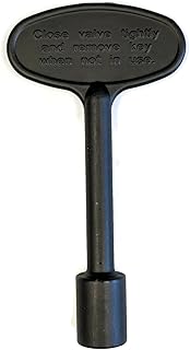 Midwest Hearth Universal Valve Key for Gas Fire Pits and Fireplaces - Flat Black (3-Inch)