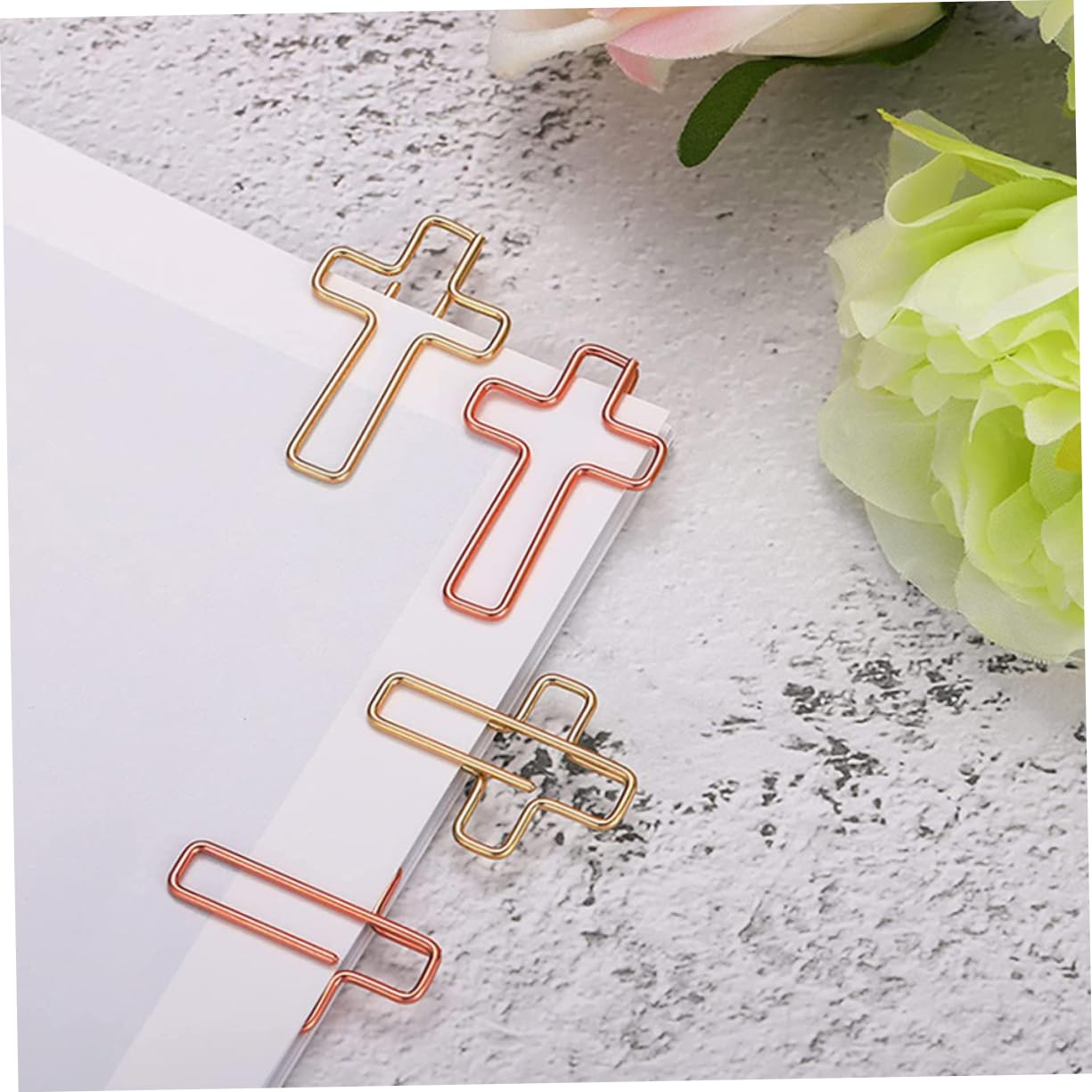 SHINEOFI 10pezzi Graffette Metalliche Croce Fermagli Per Documenti e Lettere Piccole Graffette Uniche Per Ufficio e Domestico