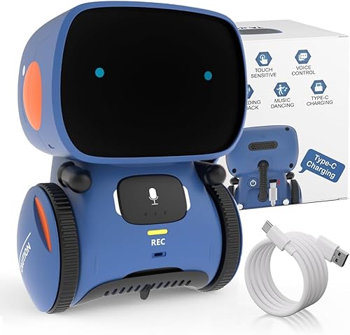 98K - Juguetes de robot para niñas y niños, robots recargables, sensor de voz y tacto interactivos, socio inteligente y profesor que habla con