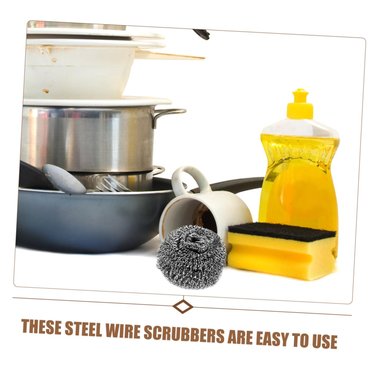 12pezzi Spugne in Acciaio Per Cucina Resistente e Multifunzionale Spugnette Ergonomiche Per Pentole Forno e Pulizia Esterna Strumenti Lavastoviglie Durevoli e Facili Da Usare