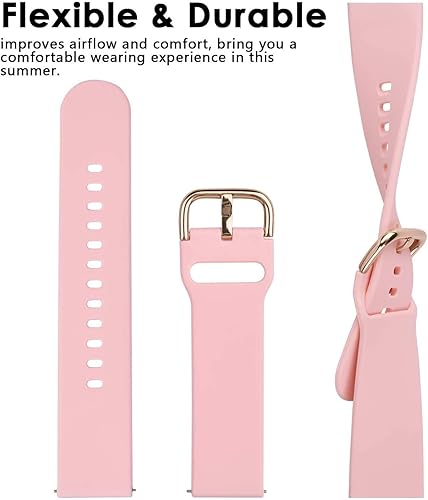 ViCRiOR Bandas compatibles con el reloj inteligente Fossil Gen 5E de 1.654 pulgadas, liberación rápida, silicona suave, sin decoloración, estampado