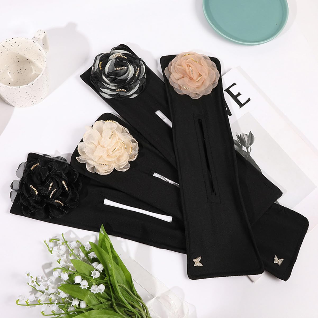 Housoutil 12stücke Teiliges Blumen-haar-dutt-maker Mit Dekoration Einfaches Haarstyling-tool Für Elegante Frisuren Für Reisen Partys Und Festivals