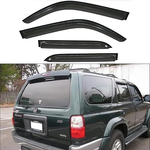 Miniatura 1 de Juego de 4 protectores de lluvia originales, deflectores de ventana de montaje exterior, viseras laterales de buen aspecto compatibles con Toyota