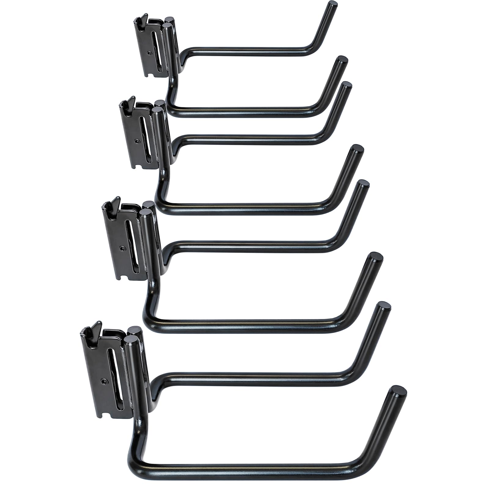 4-Pack E-Track Double J Hooks, 5.5-Inch Deep x 4-Inch Wide
