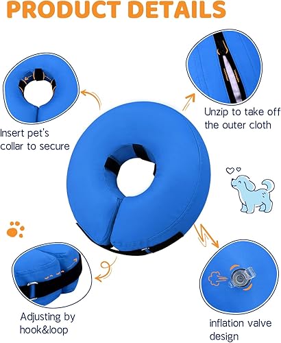 Miniatura 7 de Supet - Collar isabelino inflable para recuperación, posoperatorio