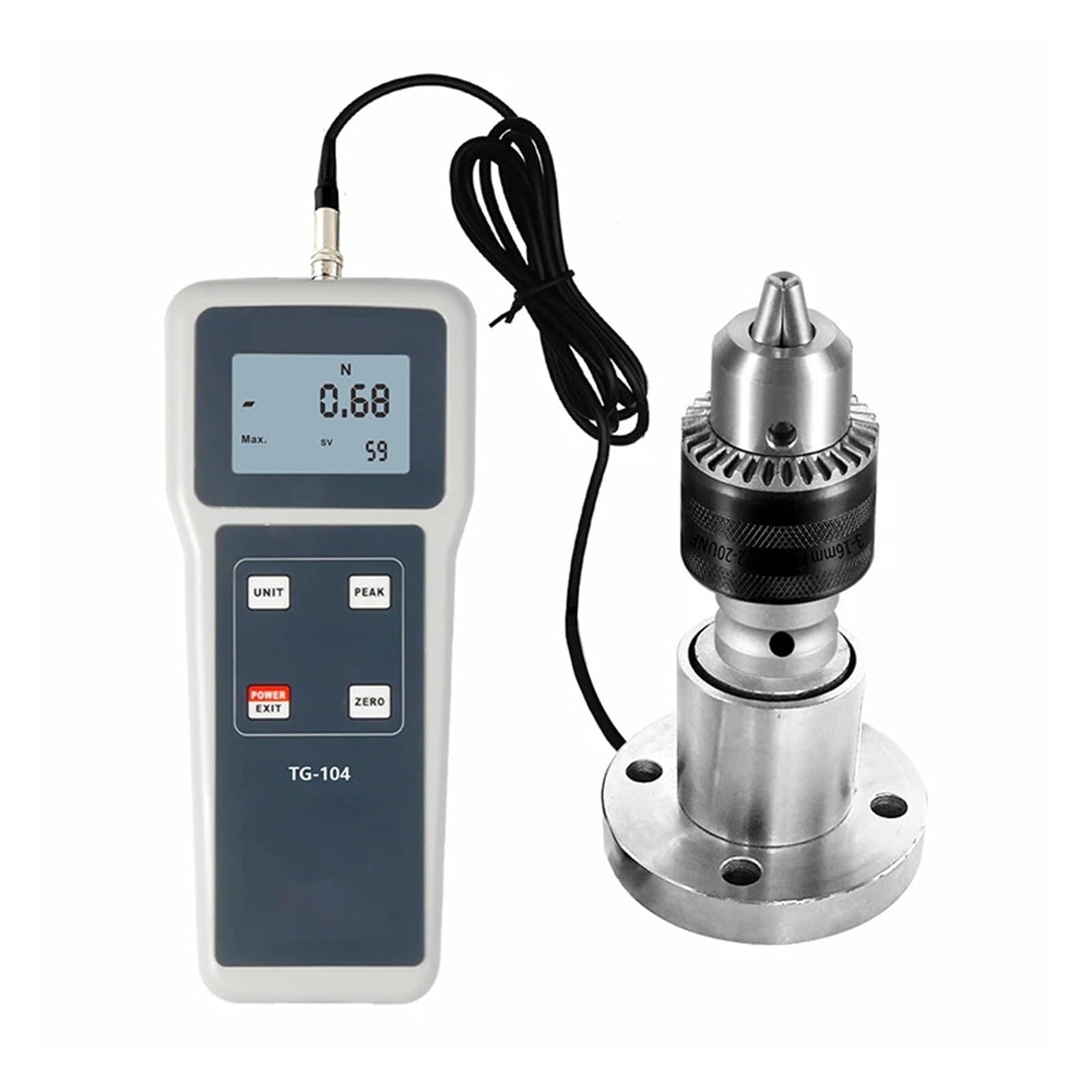 Tlxgstzvbfq White Digital Torque Gauge 1N.m/5N.m/20N.m Torque Tester Load Testing Machine Torsion Meter Multifunctional Conversion(1Nm)