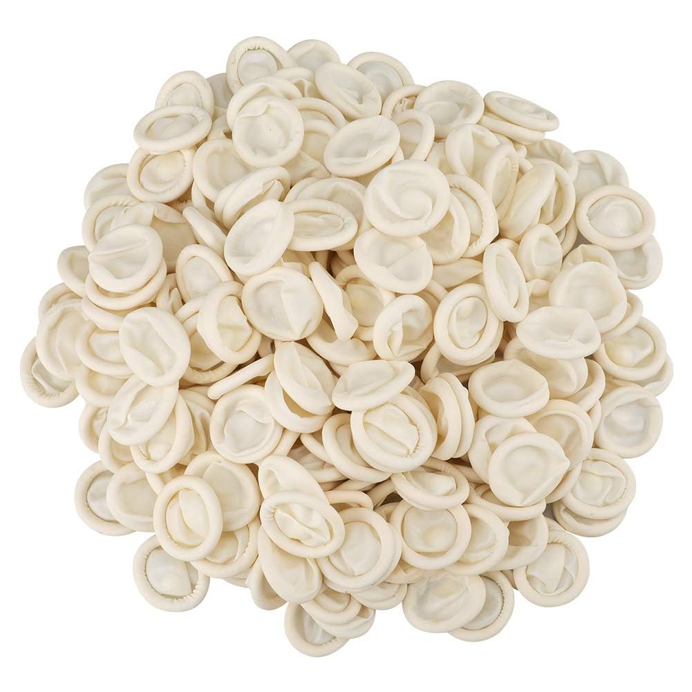 AXIYIBZIDisposable Latex Finger Cots Rubber, 200g(Approx 300 PCS) Fingertips Protective Finger Art Latex Tissue Finger Cot M Size